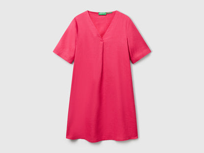 Benetton_Short Sleeve Dress in Pure Linen_4AGHDV0B0_12E_04