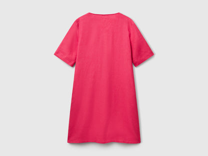 Benetton_Short Sleeve Dress in Pure Linen_4AGHDV0B0_12E_05