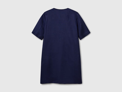 Benetton_Short Sleeve Dress in Pure Linen_4AGHDV0B0_252_05