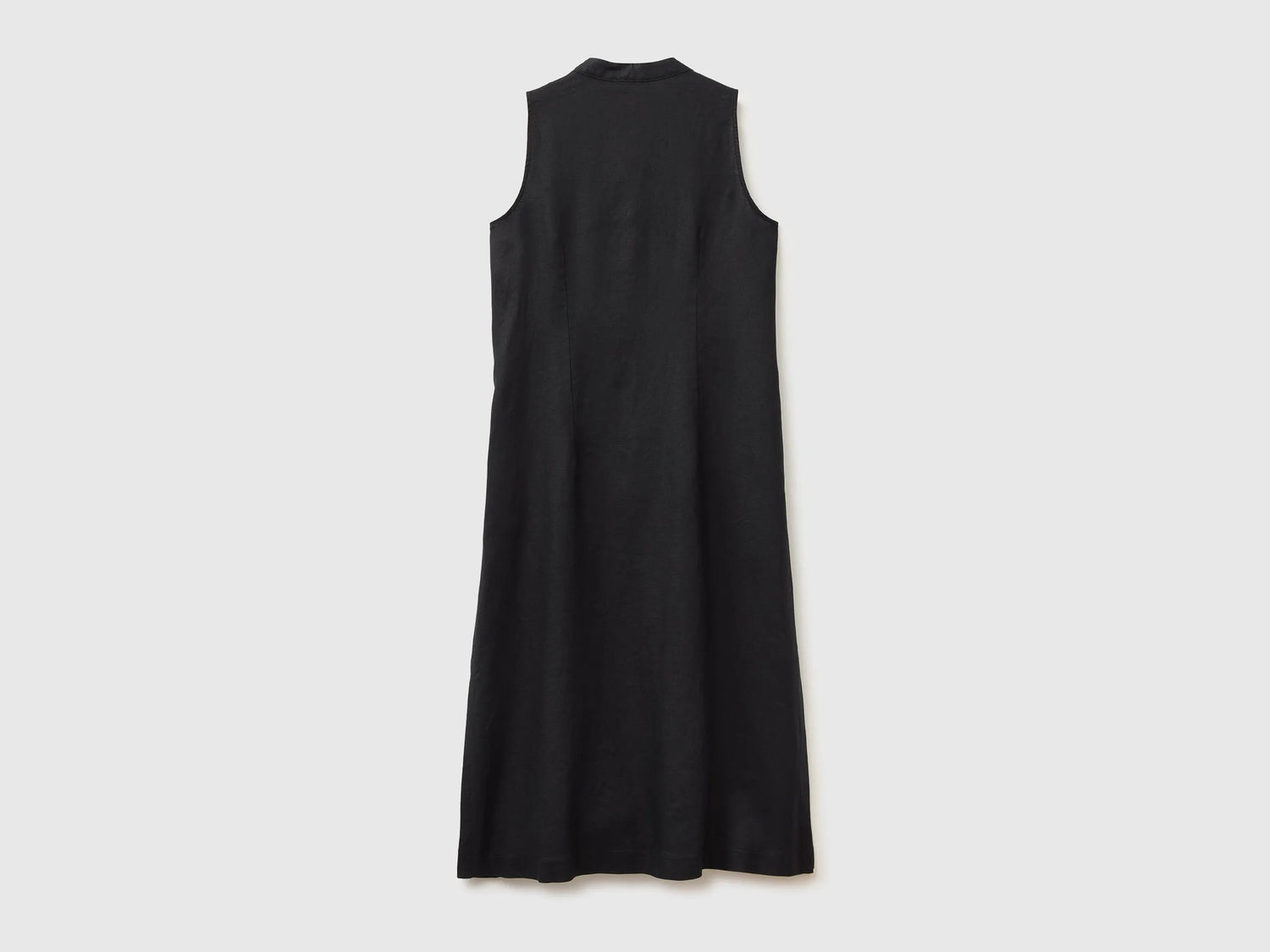Benetton Black Women Long Dress 100% Linen SKU: 4AGHDV0CD_100 Image 02