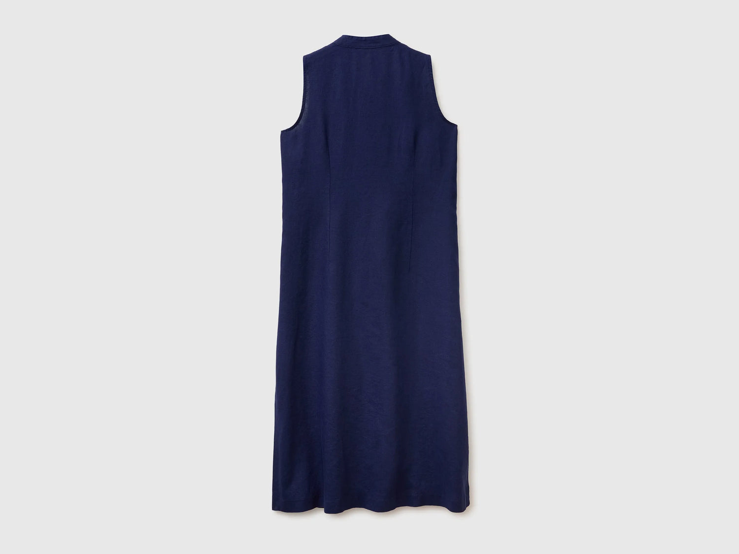 Benetton Dark blue Women Long Dress 100% Linen SKU: 4AGHDV0CD_252 Image 02