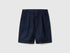Benetton Dark blue Men Bermuda Shorts with Drawstring in Pure Linen SKU: 4AGHU900Z_016 Image 01