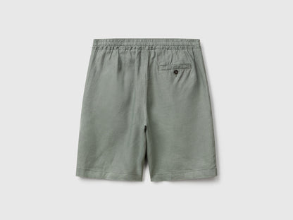 Benetton_Bermuda Shorts with Drawstring in Pure Linen_4AGHU900Z_26Y_05