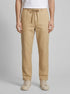 Benetton Camel Men Trousers in Pure Linen with Drawstring SKU: 4AGHUF00M_393 Image 00