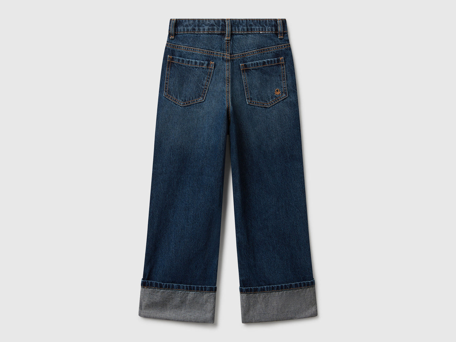 Benetton_Blue_Straight Jeans with Cuffs_4AW7CE049_901_02