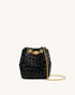 JW PEI Black Women Yara Hand-Woven Bucket Bag - Black SKU: 4B48-1_Black Image 01