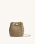 JW Pei Taupe Women Yara Hand-Woven Bucket Bag SKU: 4B48-31_Taupe Image 01