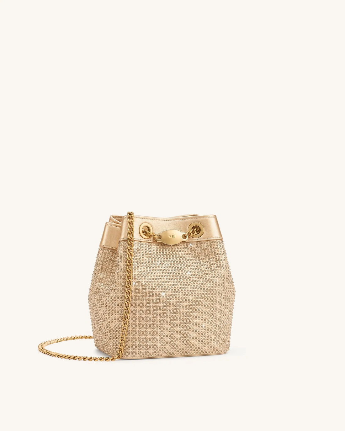 JW Pei Champagne Women Yara Artificial Crystal Bucket Bag SKU: 4B48-81_Champagne Image 02