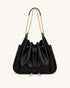 JW Pei Black Women Rowan Ruched Drawstring Chain Bucket Bag SKU: 4B73-1_Black Image 01
