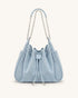 JW Pei Blue Women Rowan Faux Suede Quilted Chain Bucket Bag SKU: 4B73-5_Blue Image 01