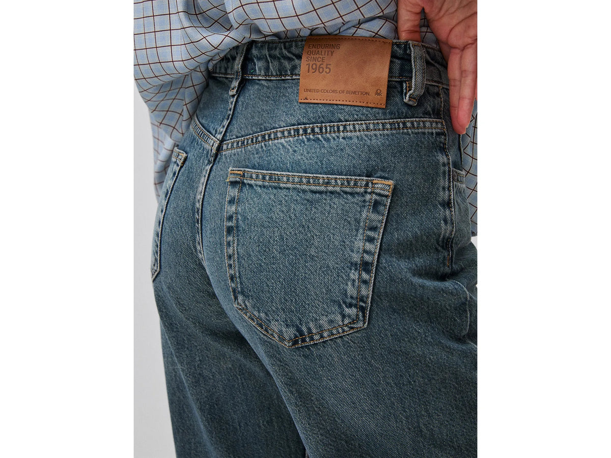 Benetton Blue Women Jeans with Cuffs SKU: 4D4BDE039_901 Image 04