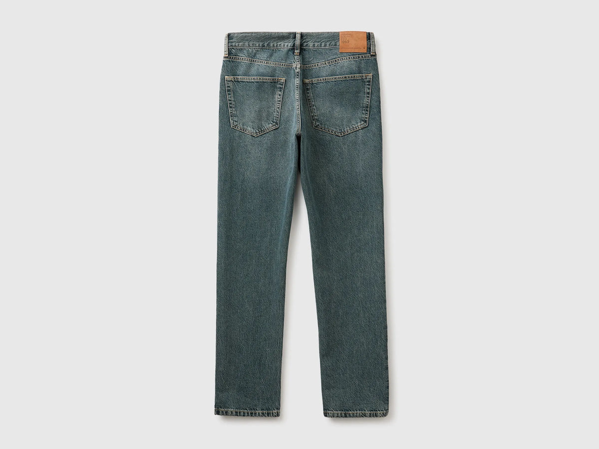 Benetton Light Blue Men Regular Fit Jeans 100% Cotton SKU: 4D4BUE02D_901 Image 06