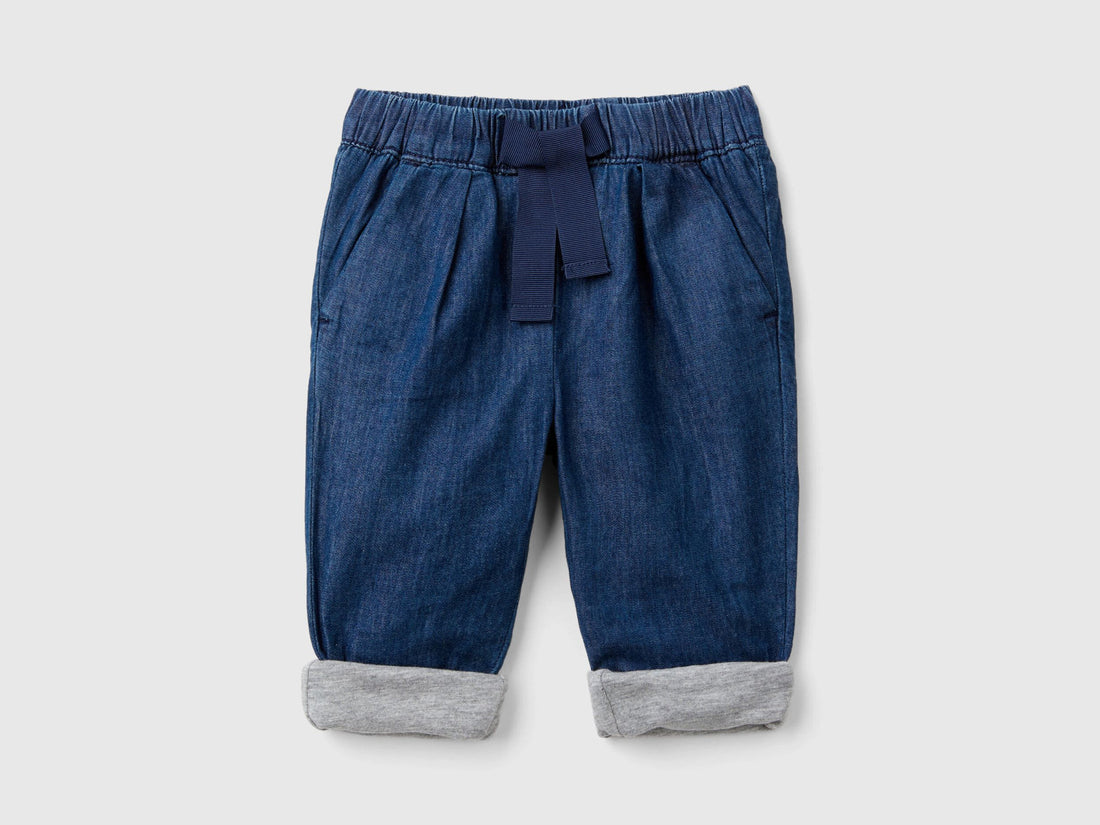 Lined Trousers In Chambray_4DHJAF015_901_01