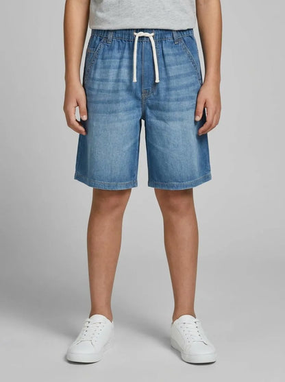 Benetton Blue Boys Bermuda Shorts in Chambray SKU: 4DHJC9047_901 Image 00