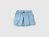 Benetton Blue Girls Chambray Shorts SKU: 4DHJC904X_903 Image 01