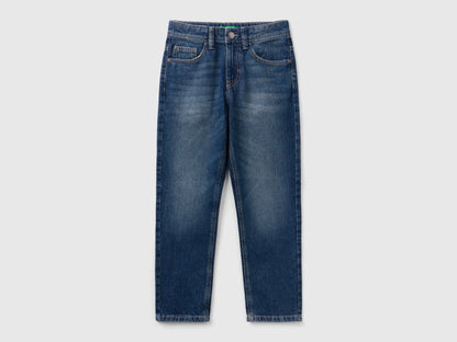 Benetton Blue Boys Straight Leg Jeans SKU: 4DW2CE021_901 Image 01