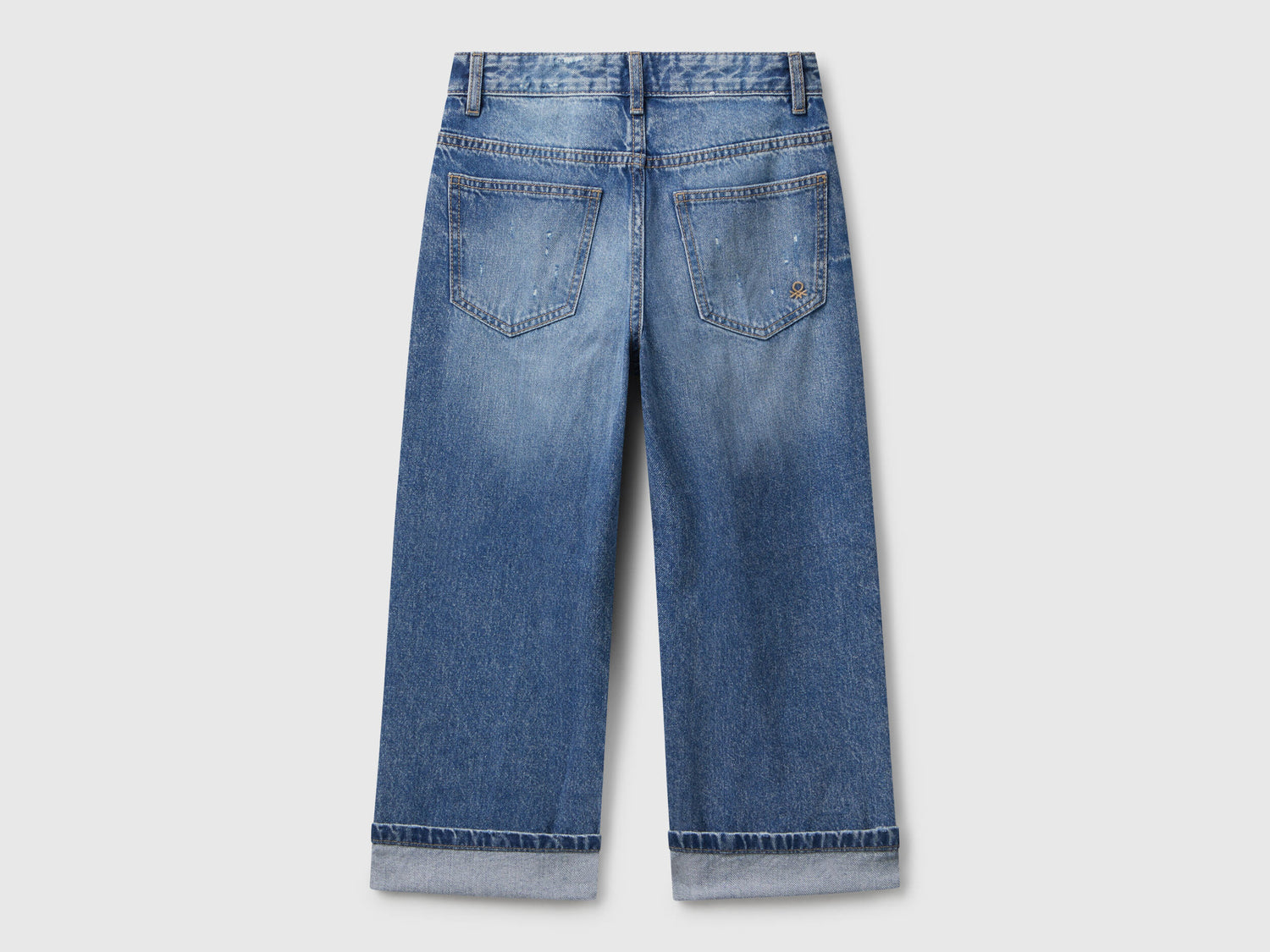 Benetton_Blue_Straight Jeans with Cuffs_4DW2CE04J_901_02