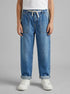 Benetton Blue Boys Jogger-Style Jeans SKU: 4DW2GF02W_902 Image 00