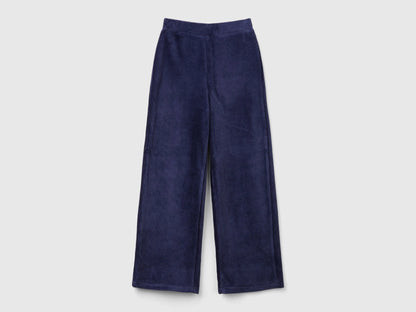 Benetton_Dark Blue_Wide Chenille Trousers_4DZBCF02Q_252_01