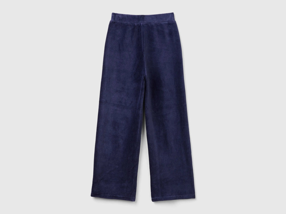 Benetton_Dark Blue_Wide Chenille Trousers_4DZBCF02Q_252_02