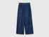 Benetton Blue Girls Wide-Leg Chenille Trousers SKU: 4DZBCF02Q_355 Image 01