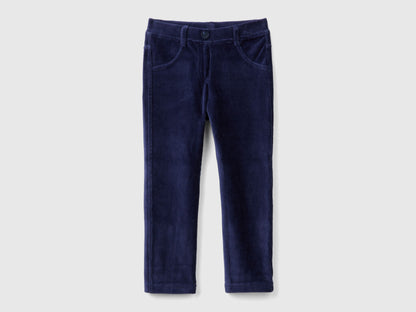 Benetton_Dark Blue_Ribbed Chenille Trousers_4DZBGE00L_252_01