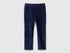 Benetton Dark Blue Girls Ribbed Chenille Trousers SKU: 4DZBGE00L_252 Image 01