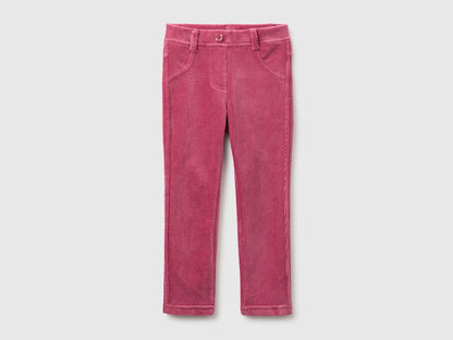 Benetton Fuchsia Girls Ribbed Chenille Trousers SKU: 4DZBGE00L_2J4 Image 01