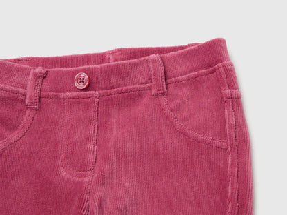 Benetton Fuchsia Girls Ribbed Chenille Trousers SKU: 4DZBGE00L_2J4 Image 03