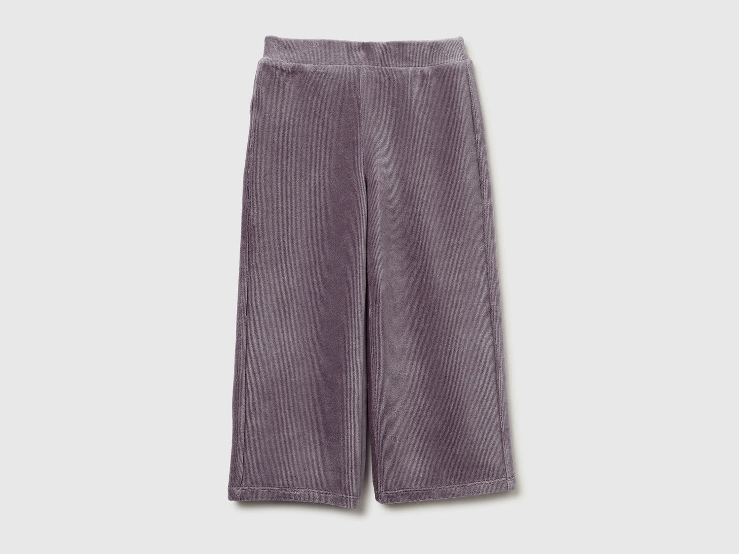 Benetton_Dark Gray_Wide Chenille Trousers_4DZBGF01E_00A_01