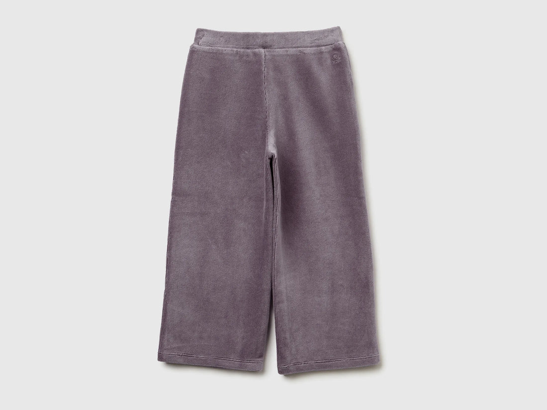 Benetton_Dark Gray_Wide Chenille Trousers_4DZBGF01E_00A_02