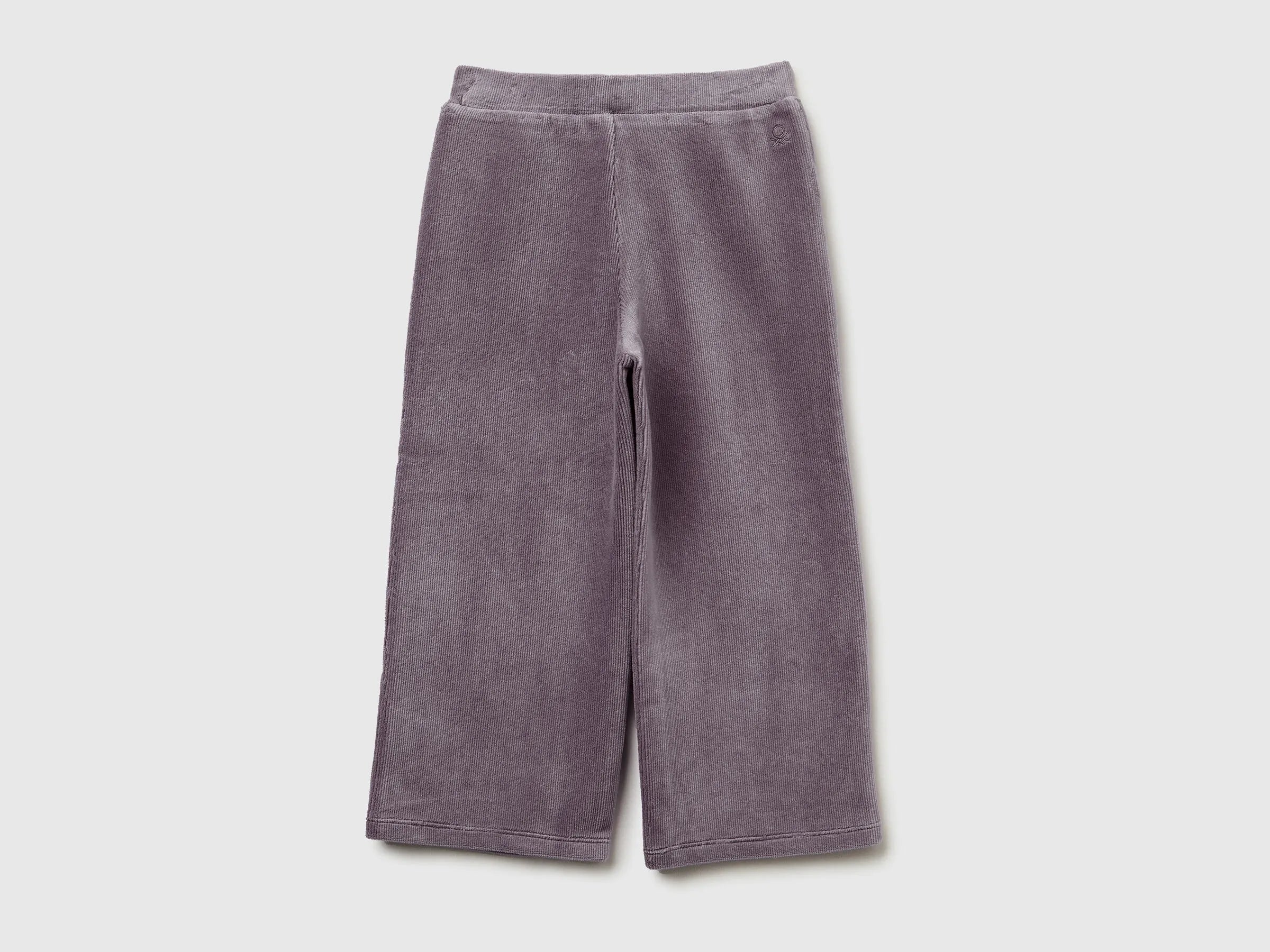 Benetton_Dark Gray_Wide Chenille Trousers_4DZBGF01E_00A_02