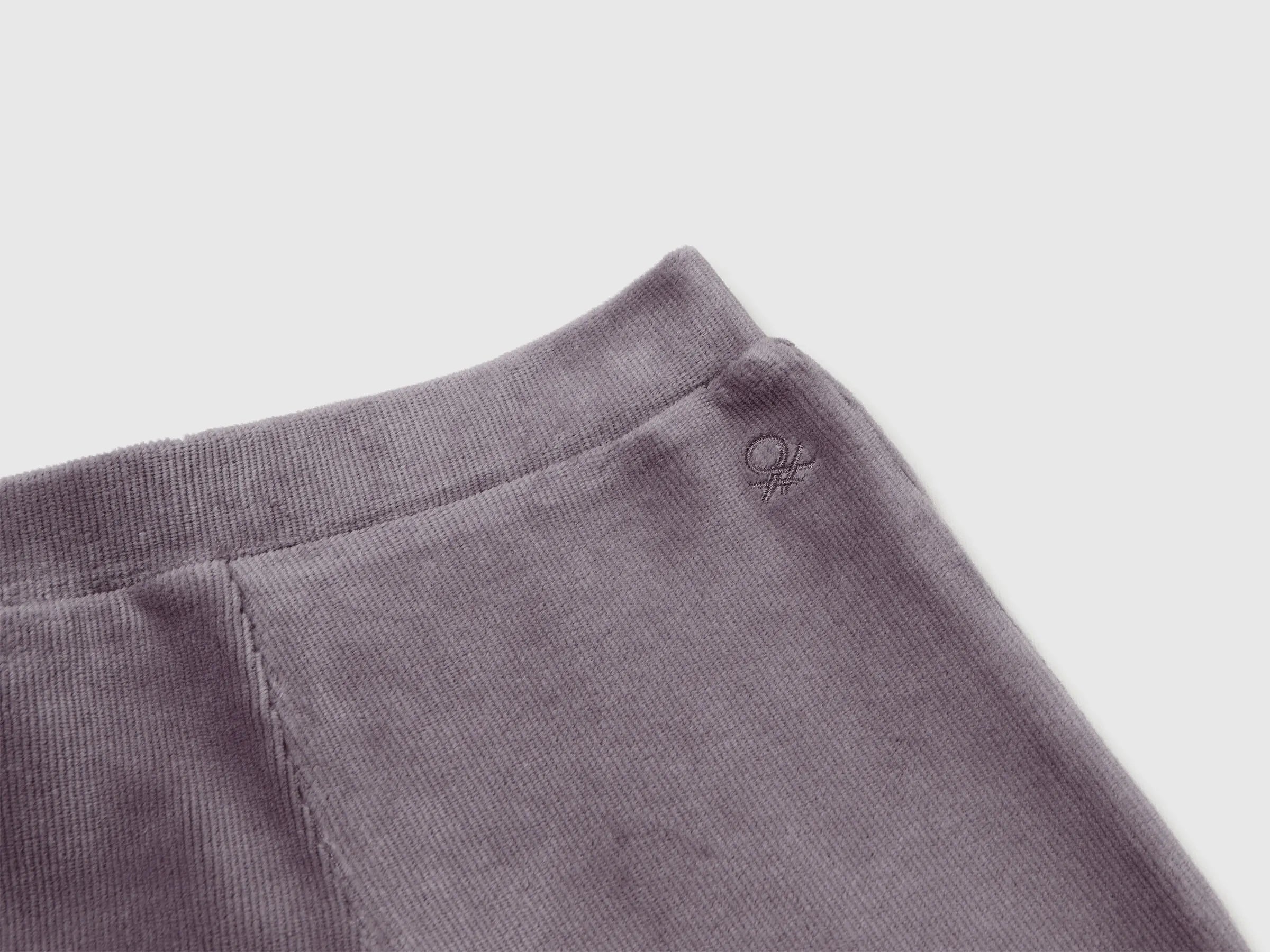 Benetton_Dark Gray_Wide Chenille Trousers_4DZBGF01E_00A_03