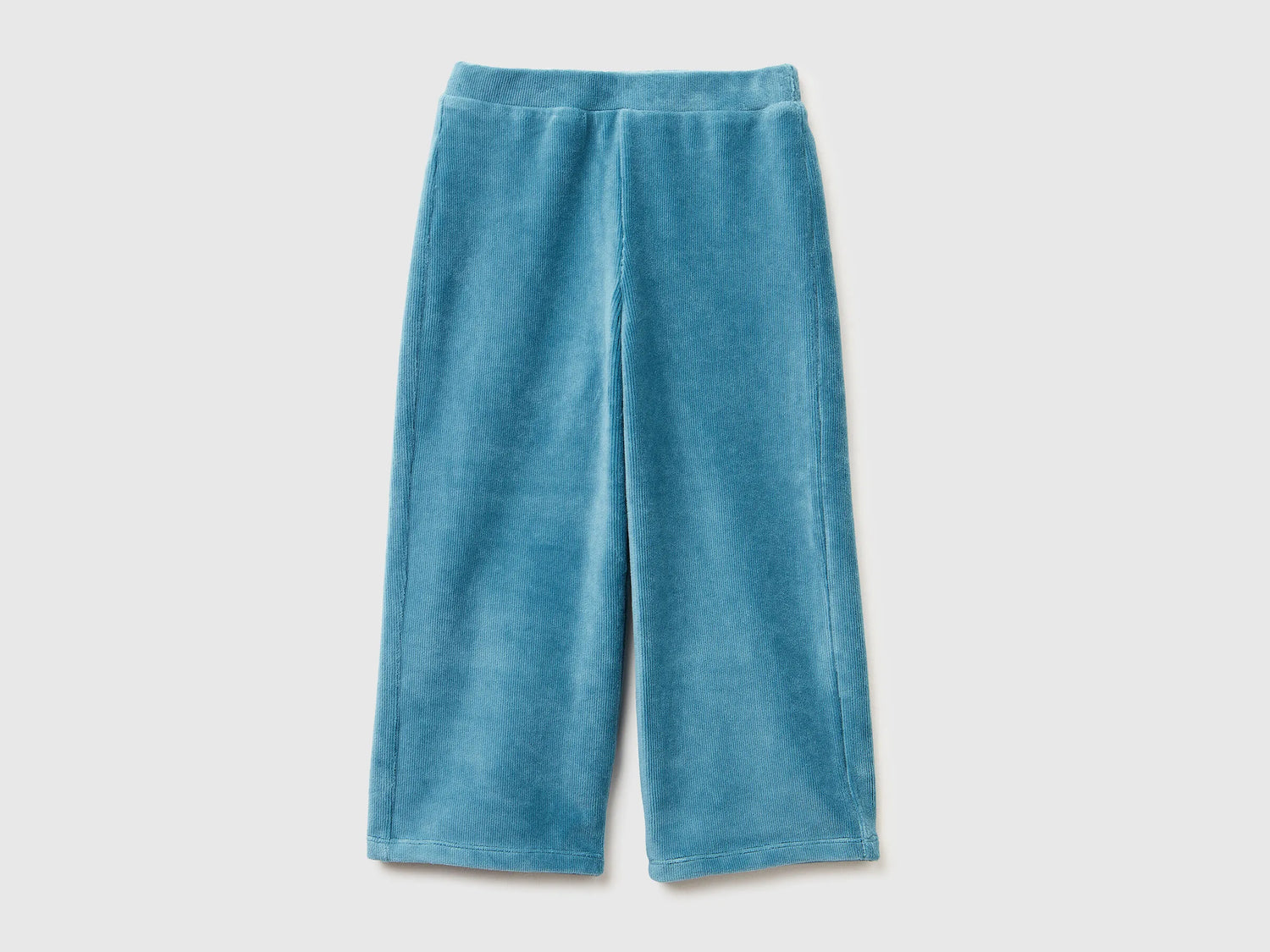 Benetton_Turquoise_Wide Chenille Trousers_4DZBGF01E_2H6_01