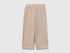Benetton Beige Girls Wide Chenille Trousers SKU: 4DZBGF01E_312 Image 01