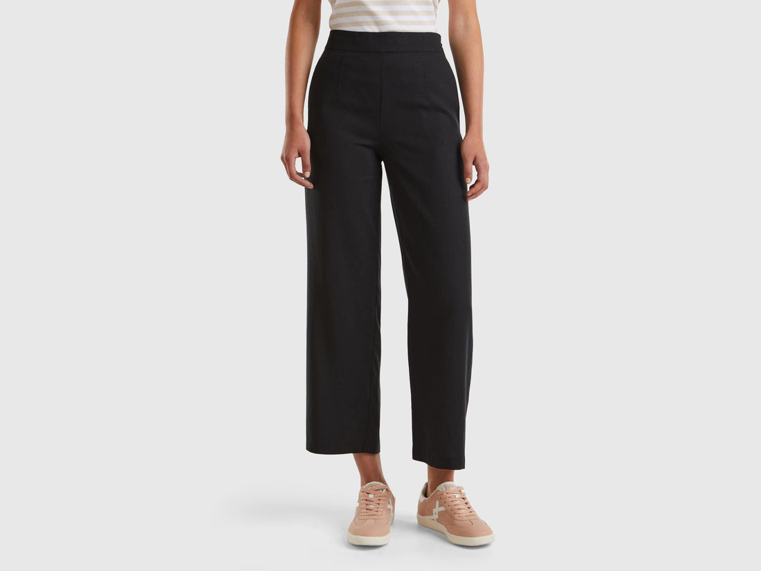 Cropped Trousers In Sustainable Viscose Blend_4ENBDF06Q_100_02