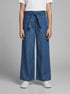 Benetton Blue Girls Wide Fit Jeans with Sash SKU: 4FFKCE03Q_901 Image 00