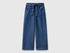 Benetton Blue Girls Wide Fit Jeans with Sash SKU: 4FFKCE03Q_901 Image 01