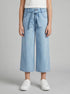 Benetton Light Blue Girls Wide Fit Trousers with Belt SKU: 4FFKGE02E_902 Image 00