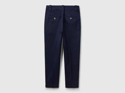 Benetton Dark Blue Women Slim Fit Trousers SKU: 4FRXDF096_016 Image 06