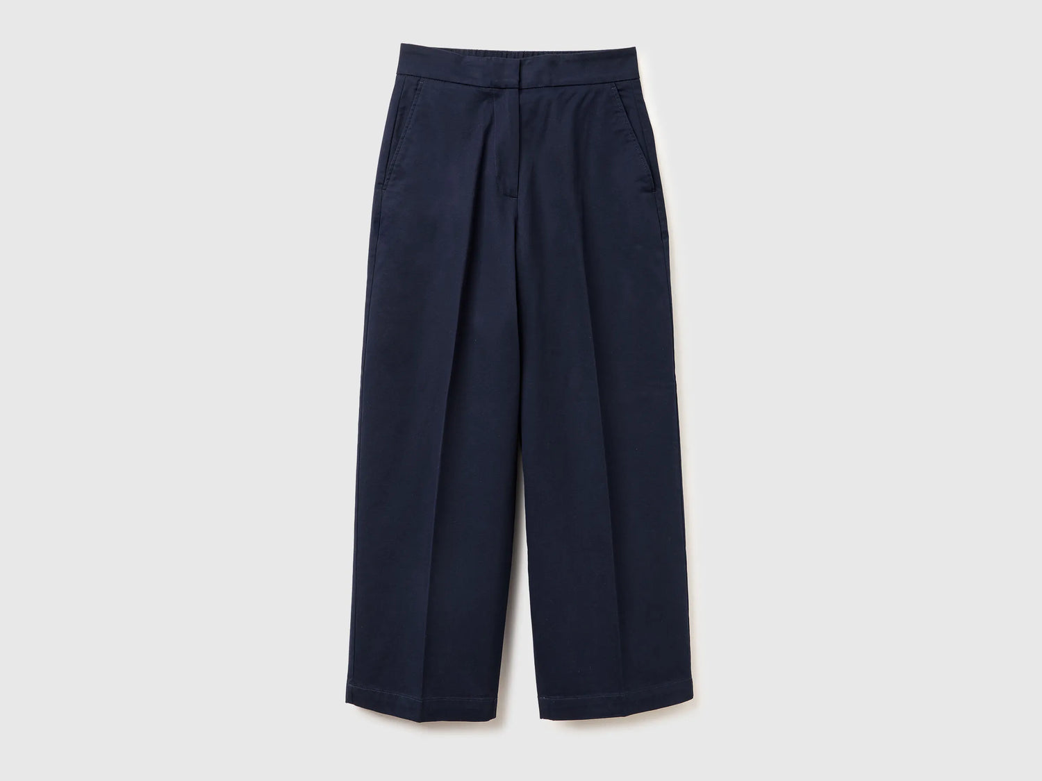 Benetton Dark Blue Women Balloon Leg Pants SKU: 4FRXDF0B0_016 Image 01
