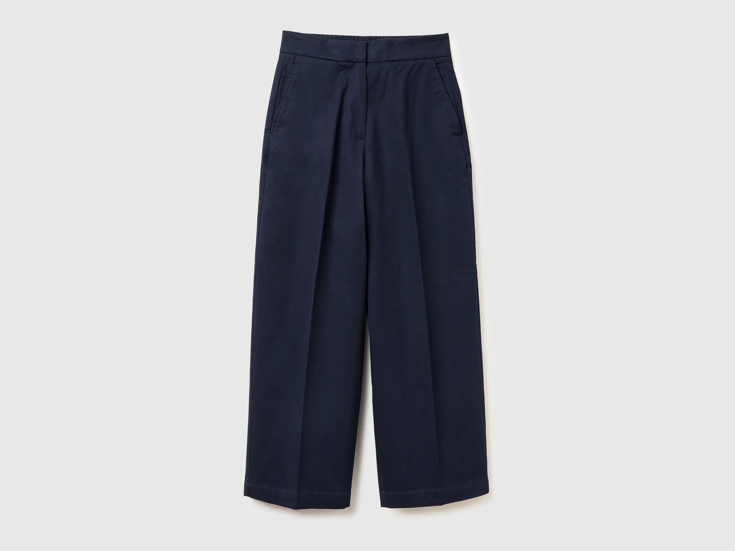 Benetton Dark Blue Women Balloon Leg Pants SKU: 4FRXDF0B0_016 Image 01