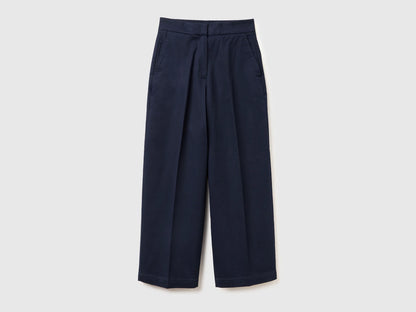 Benetton Dark Blue Women Balloon Leg Pants SKU: 4FRXDF0B0_016 Image 01