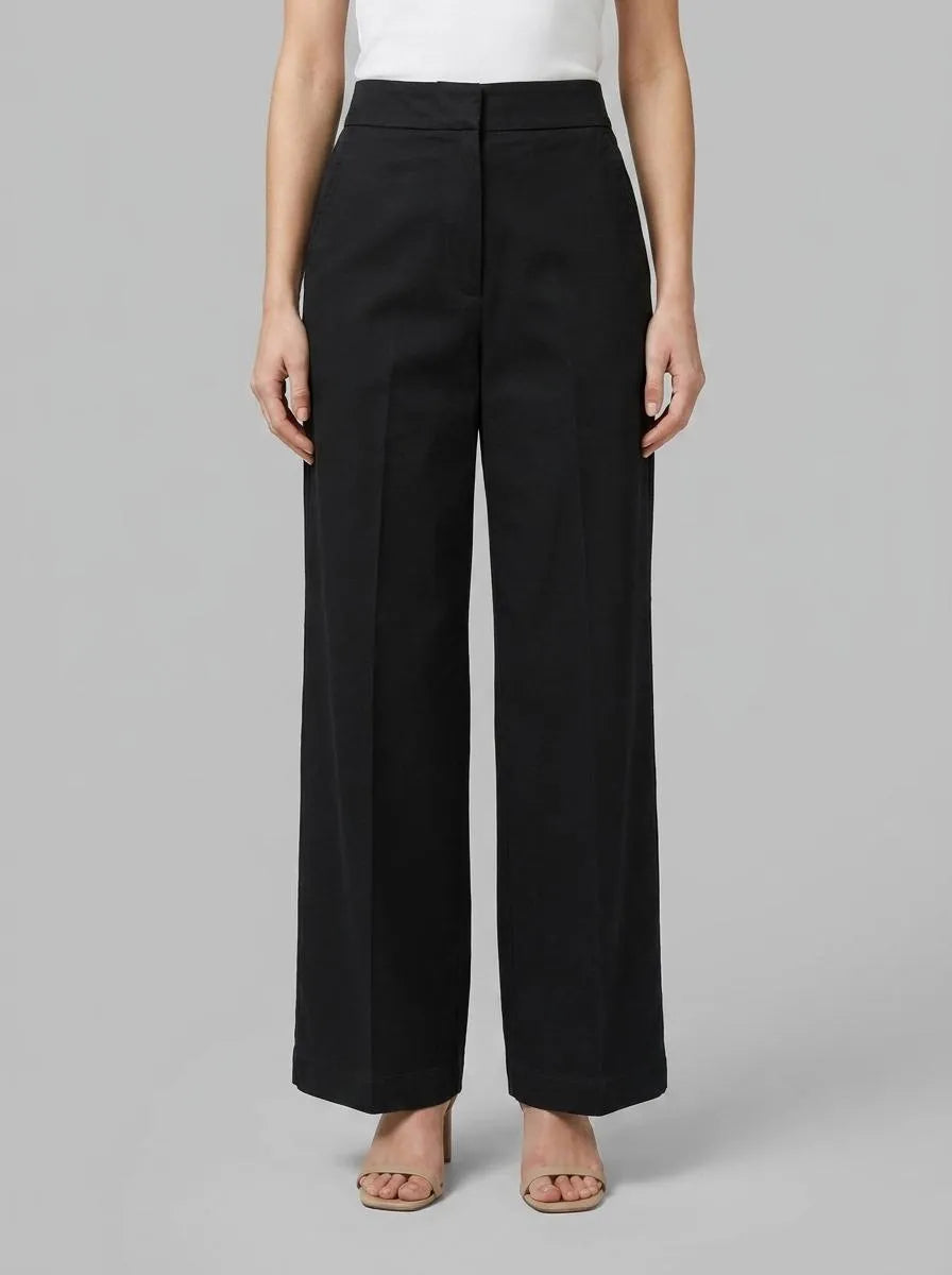 Benetton Black Women Balloon Leg Pants SKU: 4FRXDF0B0_100 Image 00