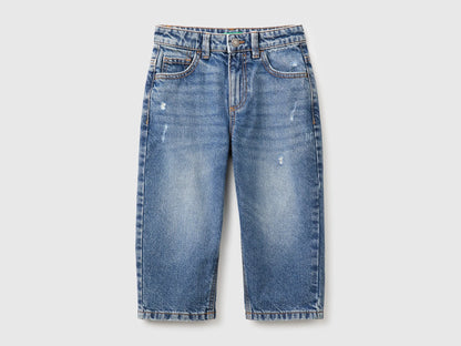 Benetton Blue Boys Balloon Fit Jeans SKU: 4GD1GE034_901 Image 01