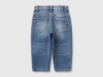 Benetton Blue Boys Balloon Fit Jeans SKU: 4GD1GE034_901 Image 02