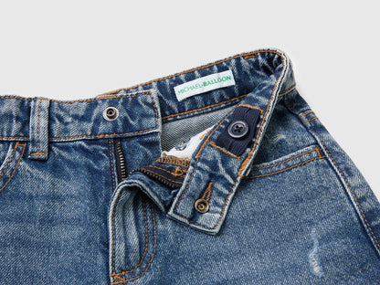 Benetton Blue Boys Balloon Fit Jeans SKU: 4GD1GE034_901 Image 03