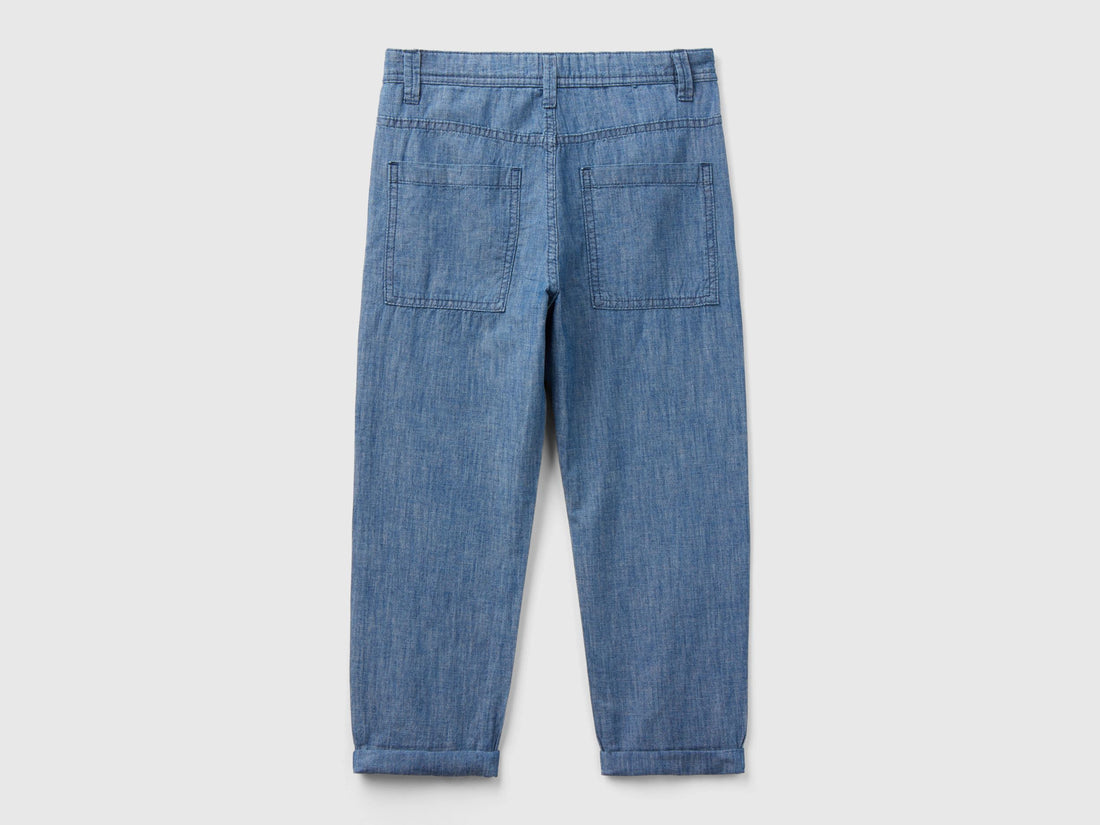 Trousers In Linen Blend Chambray_4H7Wce02S_901_02
