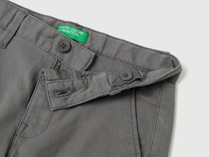 Benetton_Dark Gray_Slim Fit Chinos in Stretch Cotton_4HM6CF04X_00W_03