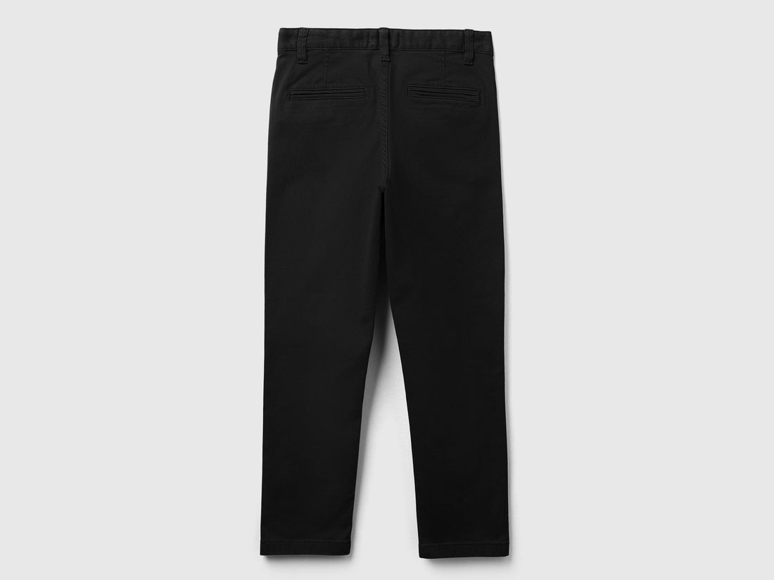Benetton_Black_Slim Fit Chinos in Stretch Cotton_4HM6CF04X_100_02